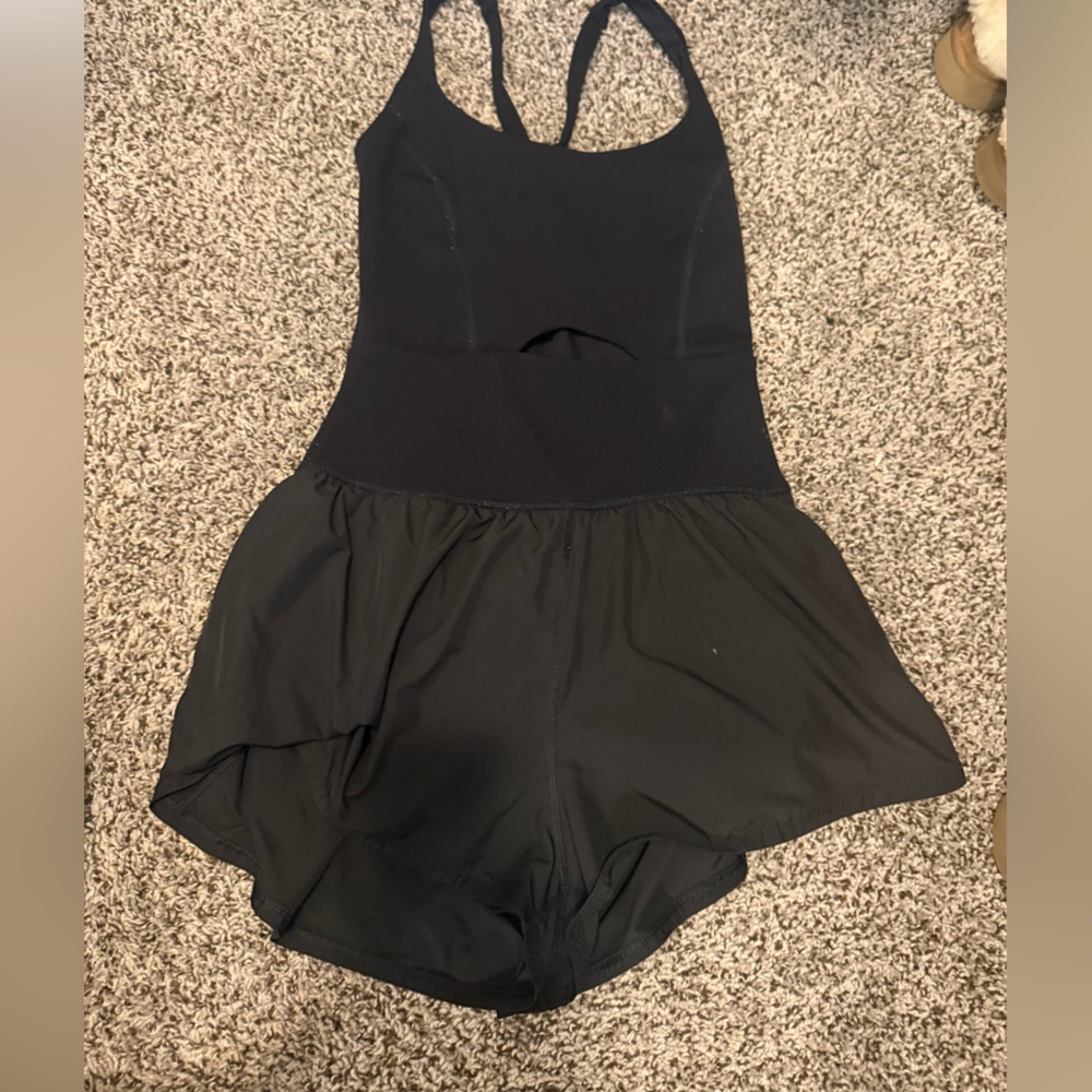 FP Movement by Free People Black Active Skort Romper